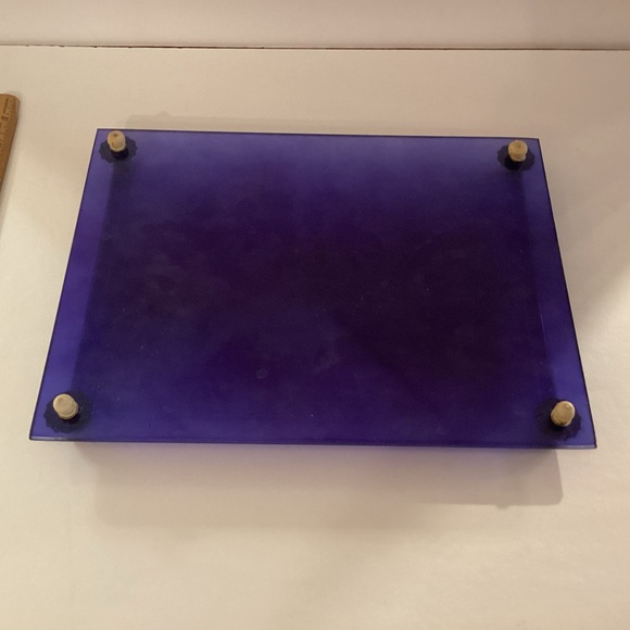 Vintage Cobalt Blue Glass Dresser Perfume Tray - Picture 7 of 10